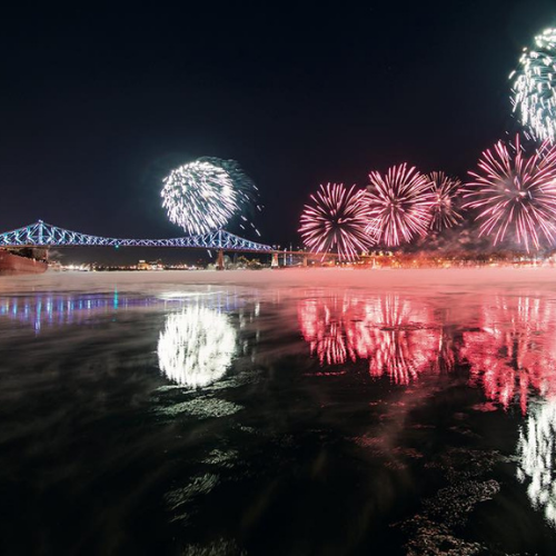 Pont Jacques-Cartier - feux d'artifice