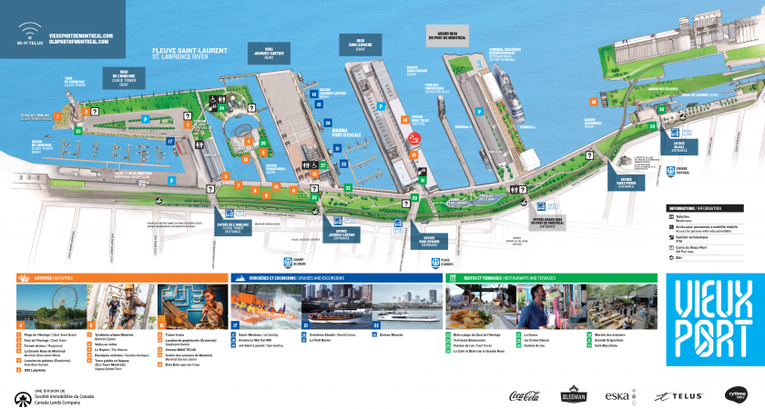 carte du vieux port montreal old port map