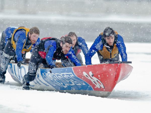 Montreal ice canoe challenge